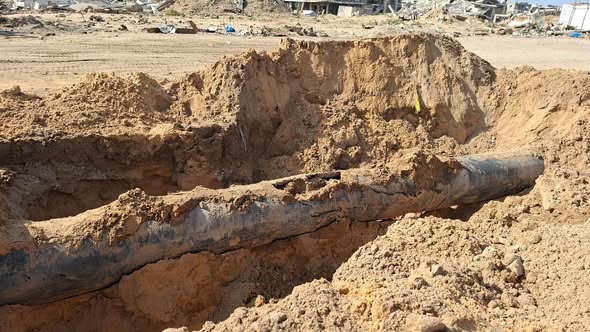 استكمال أعمال صيانة خط الضغط 450مل