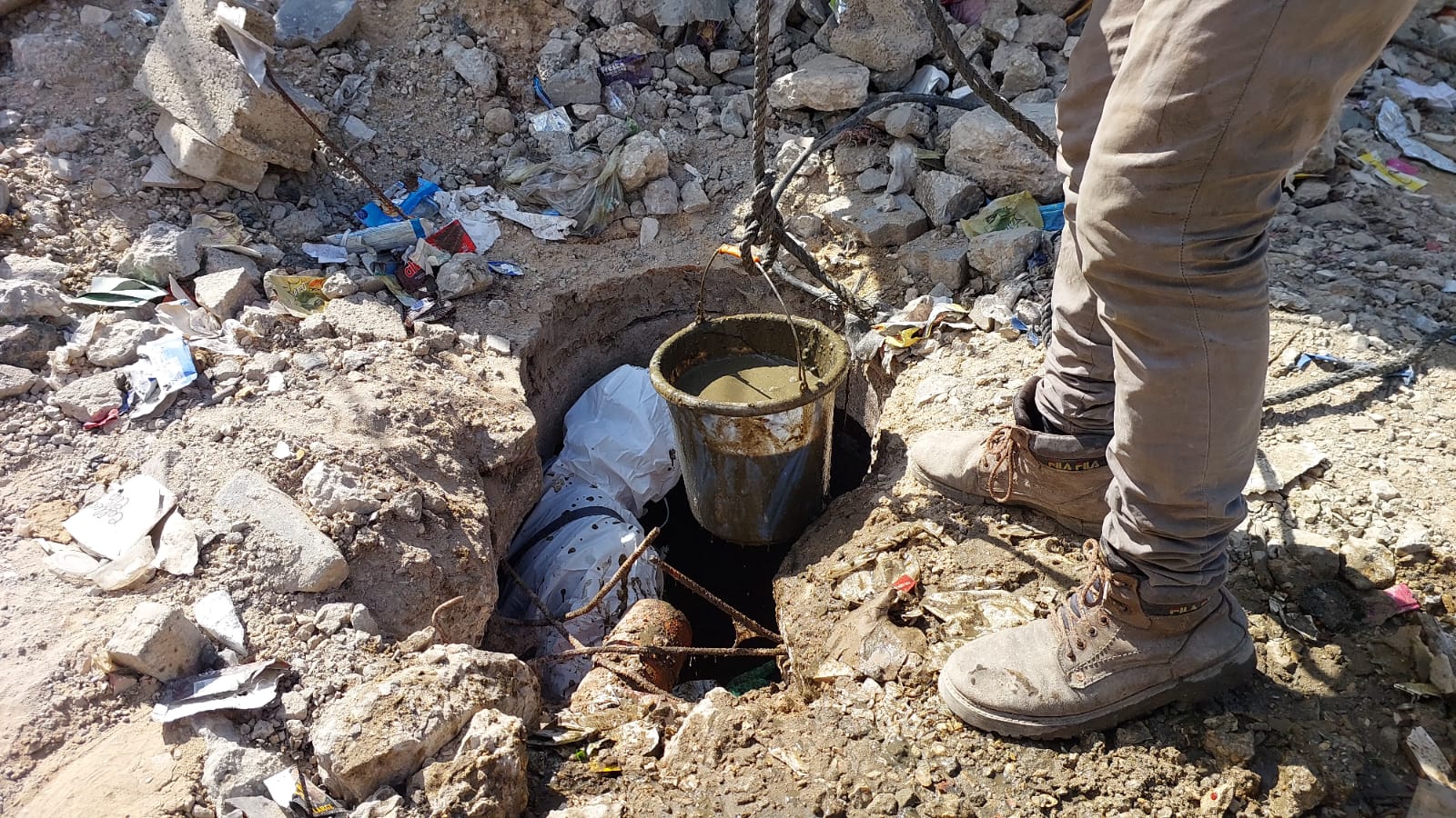 استمرار جهود الصرف الصحي