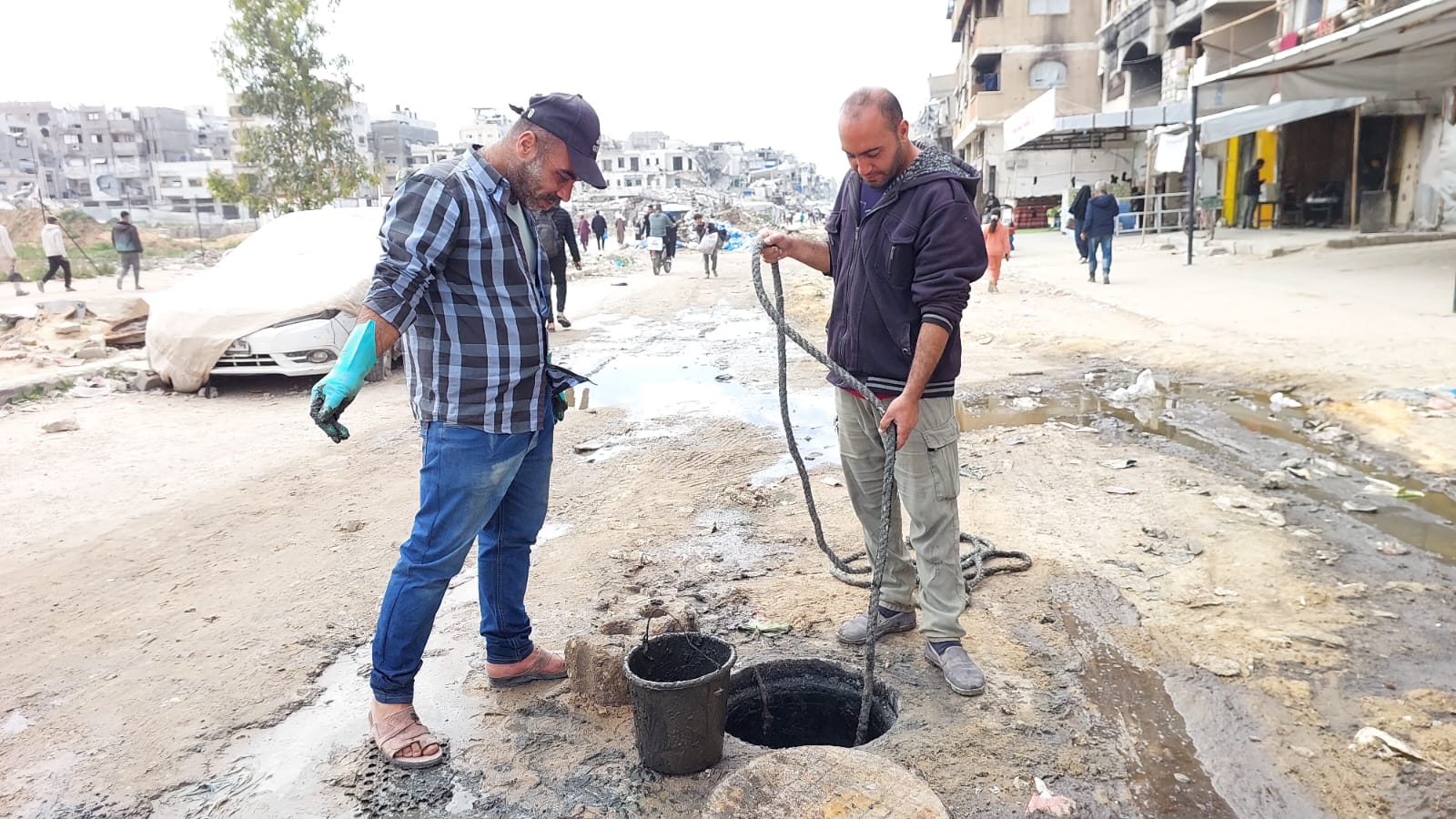 استمرار جهود الصرف الصحي