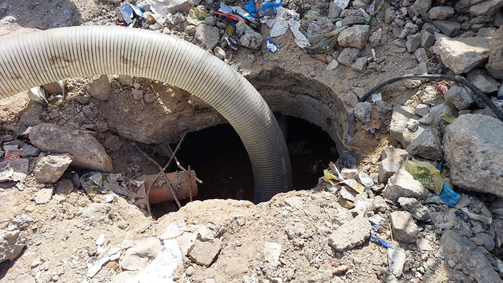 استمرار جهود الصرف الصحي