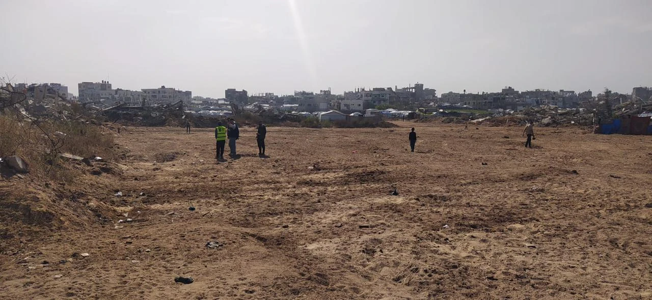 بدء أعمال إنشاء مخيم للنازحين في "أرض نصر"